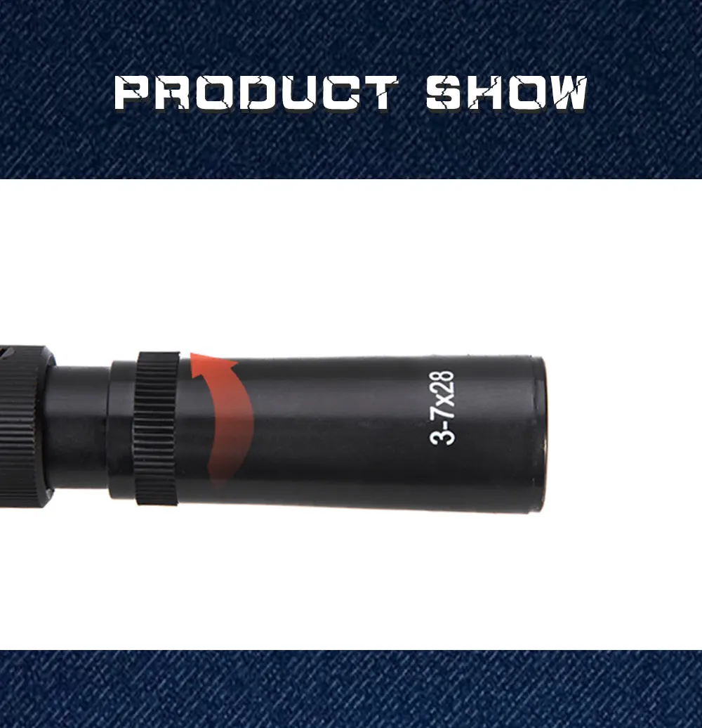 3-7x28 прицел охотничий оптический телескоп прицел для страйкбола винтовка пистолет оружие подходит для 11 мм Crosshair прицел