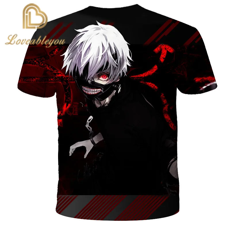 Мужская футболка с 3D принтом Tropical Tokyo Ghoul повседневные футболки крови Ken Kaneki
