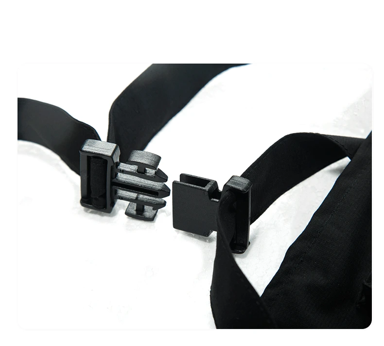 

PYJTRL New Spring Fashion Street Top Coat Personality Short Adjustable Ribbon Functional Men's And Women's Vest