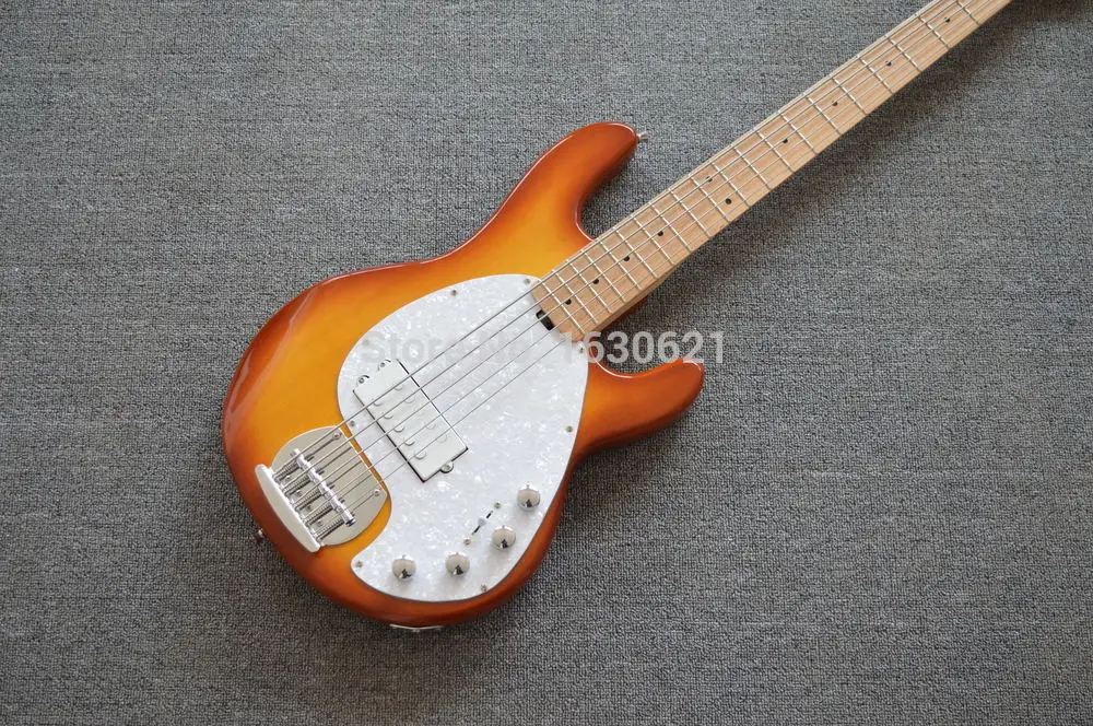 Новая+ завод+ 5 струны для бас-гитары Басс гитара Music Man stingray Sunburst для электрической бас-гитары Musicman 9V активный звукосниматель музыкальная бас-гитара