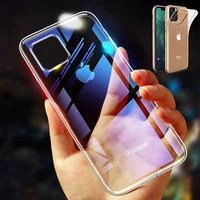 transparent ultra slim soft silicone tpu phone case funda for iphone 13 pro max 12 mini 11 pro max clear back cover