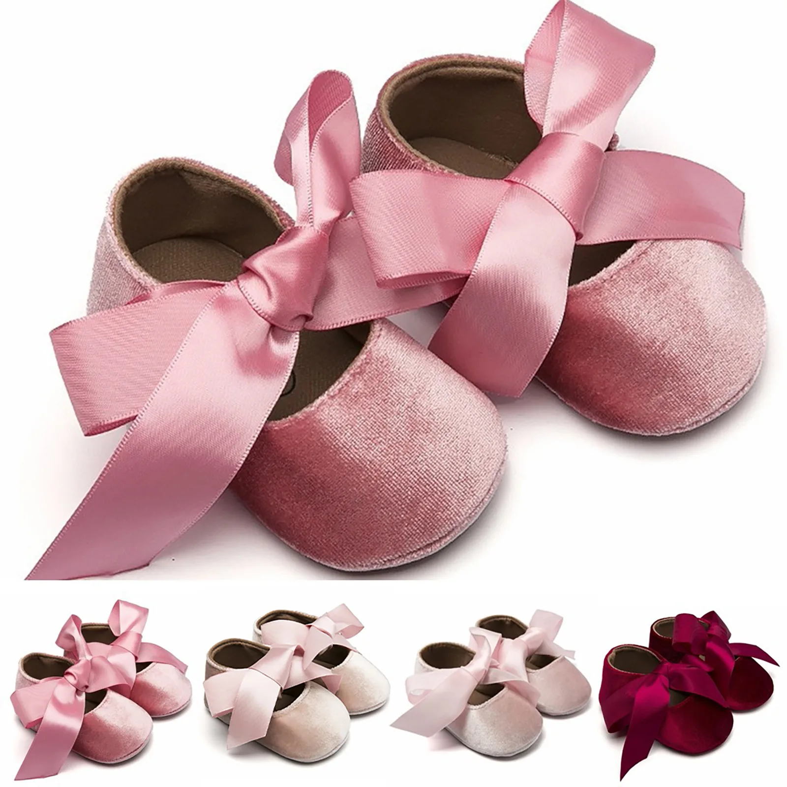 

Sweety Baby Girl Cute Shoes Bow Lace Up PU Leather Princess Baby Shoes First Walkers Newborn Moccasins Toddler Shoes Baby Girls
