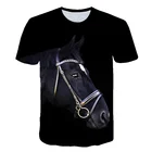 2021 модное летнее платье с аппликацией в виде животного, лошади, 3D Футболка с принтом животных Одежда для мужчин и женщин больших размеров крутые футболки уличная мужская одежда