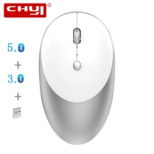 CHYI Bluetooth 5.0/3.0 + 2.4G Wireless Mouse Rechargeable 1600 DPI
Ultra Thin Silent Mause USB Optical Computer PC Office Mice