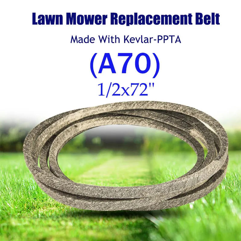 Make with Kevlar Lawn Mower Belt Triangle Replacement V-belt 1/2x72