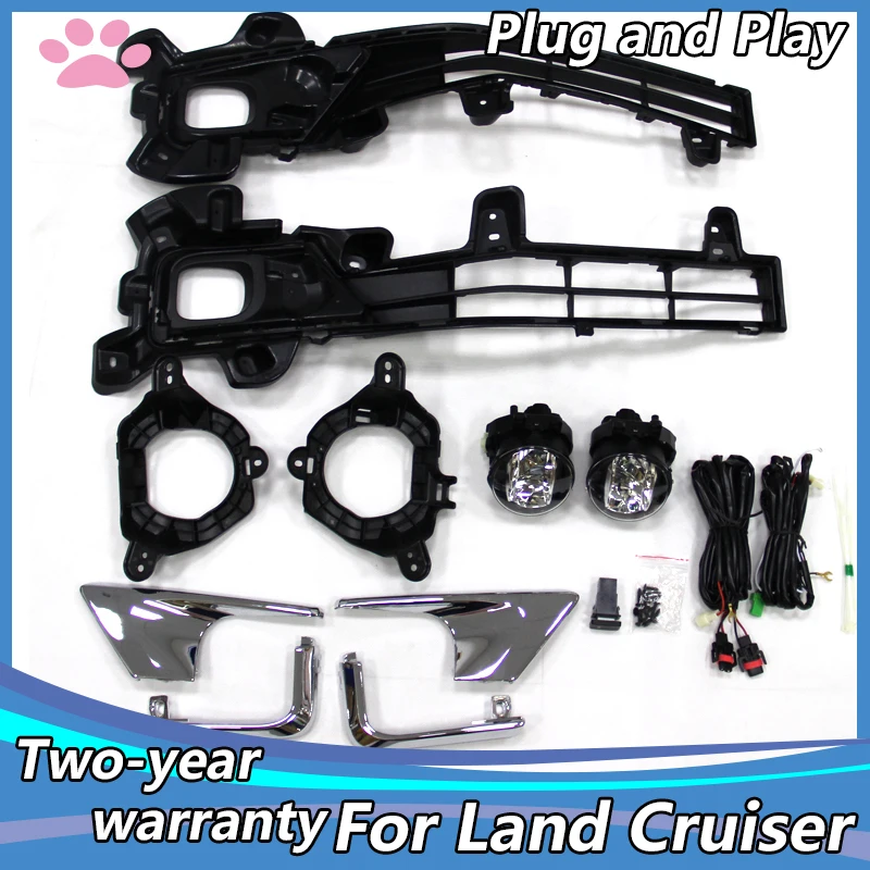 

Car Styling Wires Switch Front Bumper Driving Spot Lamp Led Fog Light for Toyota Land Cruiser 2016 2017 2018 Land Cruiser