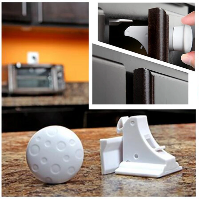 

netic Child Lock Baby Protection Baby Protection Cabinet Door Lock Children Drawer Storage Cabinet Protection Invisible Lock