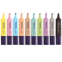 1pcs staedtler pastel color highlighter pen 1 5mm line vintage marker liner highlighting paper fax drawing office school a6112
