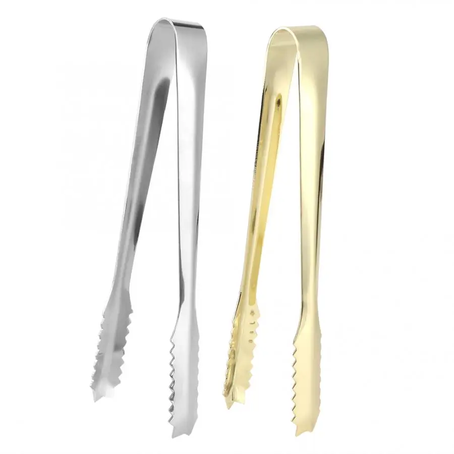 304 Stainless Steel Sugar Ice Pastry Cooking Gold Silver Color Clip Clamp Salad BBQ Tong Bar Tools | Дом и сад