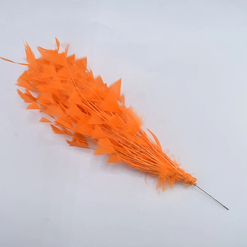 Orange 1 шт./лот красивое гусиное перо перья цветок свадебные корсажи перья фазана для рукоделия головной убор DIY украшения дома аксессуары - Цвет: Orange