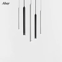 dimmable led pendant lamp long tube lamp island dining room shop bar decoration cylinder pipe pendant lights cord pendant lamps