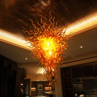 led hand blown glass chandeliers lighting bright modern pendant lamps for home decoration 32 by 48 inches