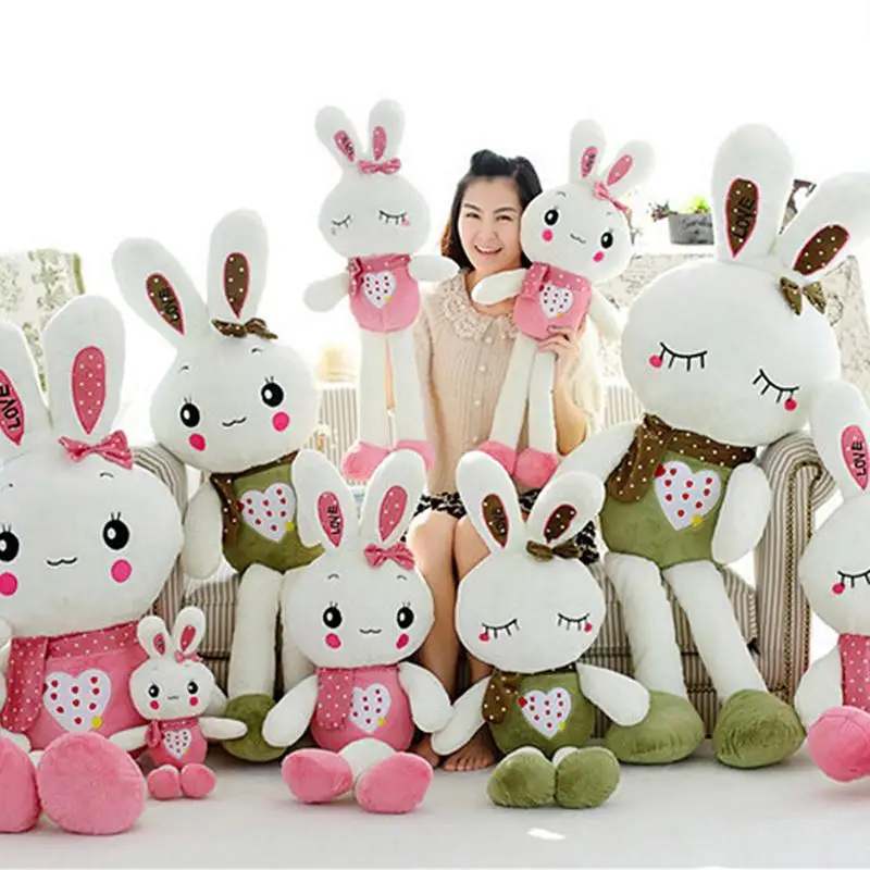 

60cm Cartoon Rabbit Doll Environmental Protection and Non-fading Kids Adult Baby Cute Stuffed Plush Toys Accompany Mate