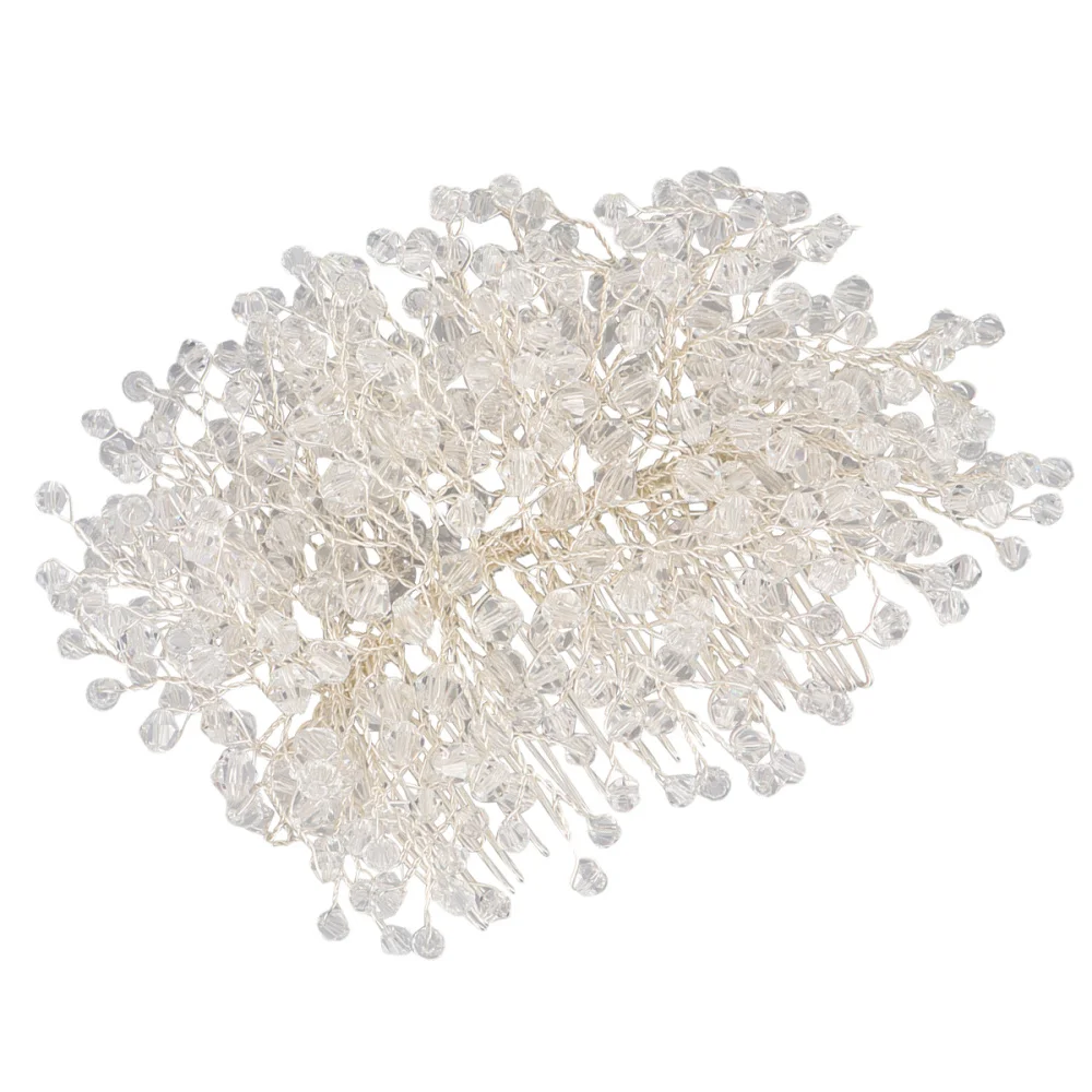 

Crystal Hair Comb Elegant Hair Insert Comb Creative Bridal Headwear White
