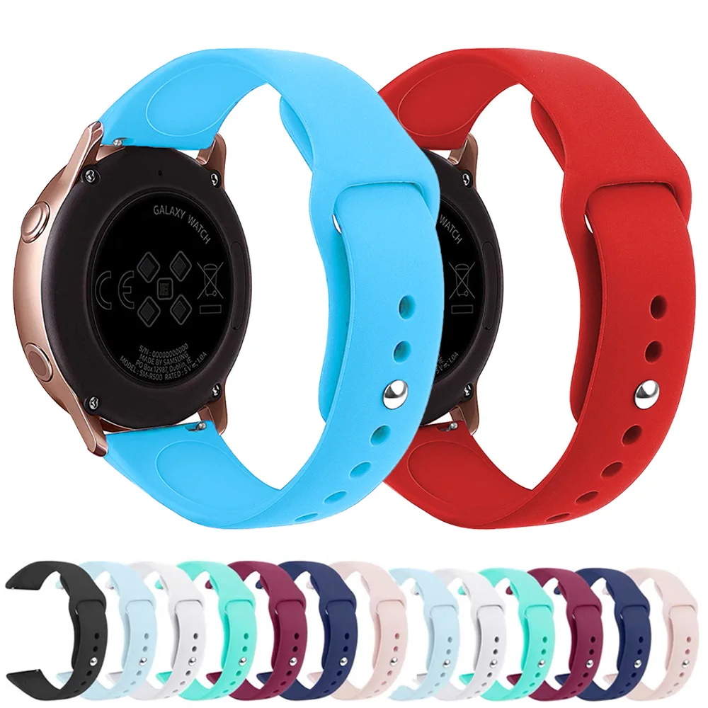 

Ремешок силиконовый для galaxy Watch 4, браслет для смарт-часов amazfit, 20 мм 22 мм 44 мм 42 мм