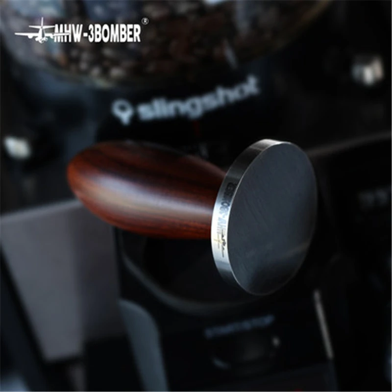 54 мм Темпер для эспрессо деревянный кофе прочный молоток нержавеющая сталь