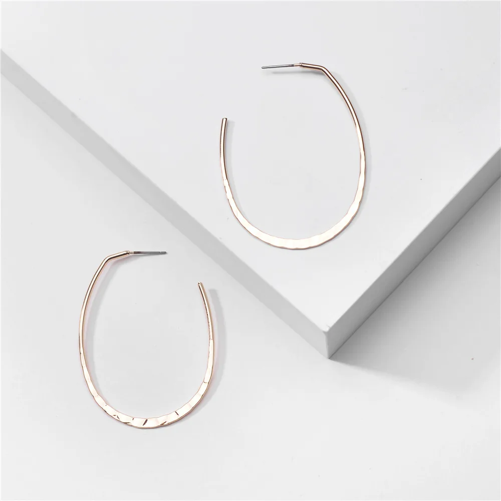 

Серьги-кольца женские U-образные из меди, E7263