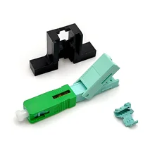 UNIKIT SC APC UPC Fast Connector Single-Mode Connector FTTH Tool Cold Connector Tool Fiber Optic Fast Connnector 53mm