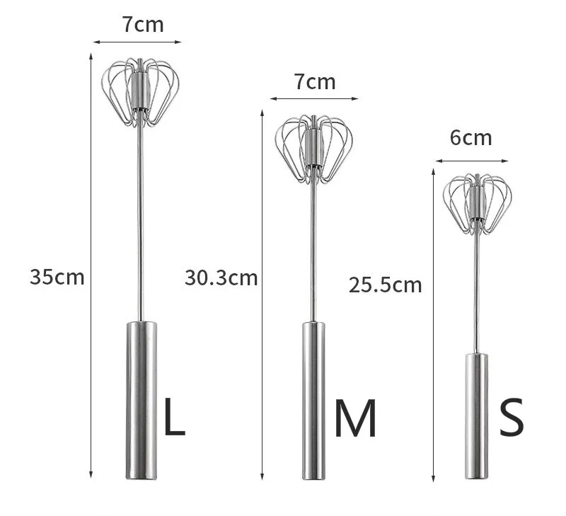 Полуавтоматический взбиватель яиц венчик для из нержавеющей стали 304 ручной
