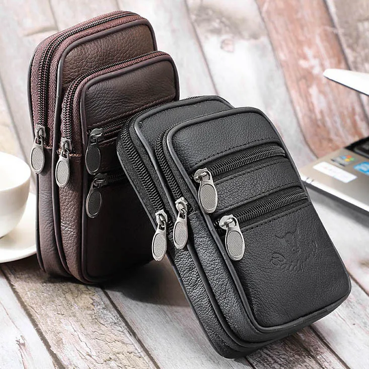 

6.5 inch Men Fanny Pack Mobile Phone Bags Zipper Male Coin Purse Bag Waist Packs Fashion Man Sport Running Purse Billfold Wallet