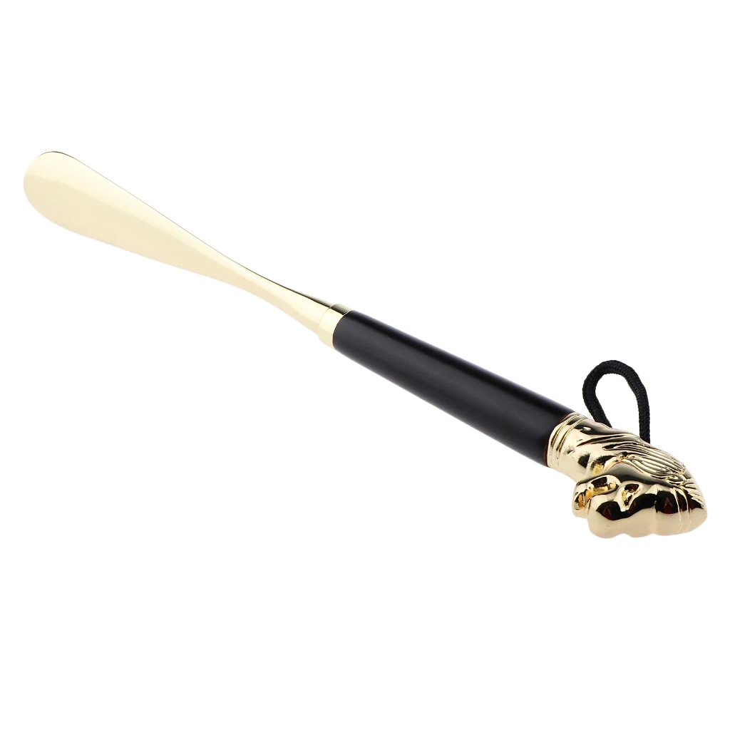 Гибкая стильная золотистая Металлическая черная деревянная ручка рожка для