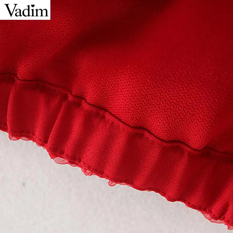 Женское элегантное платье vadim красная куртка бомбер лоскутное изделие из органзы