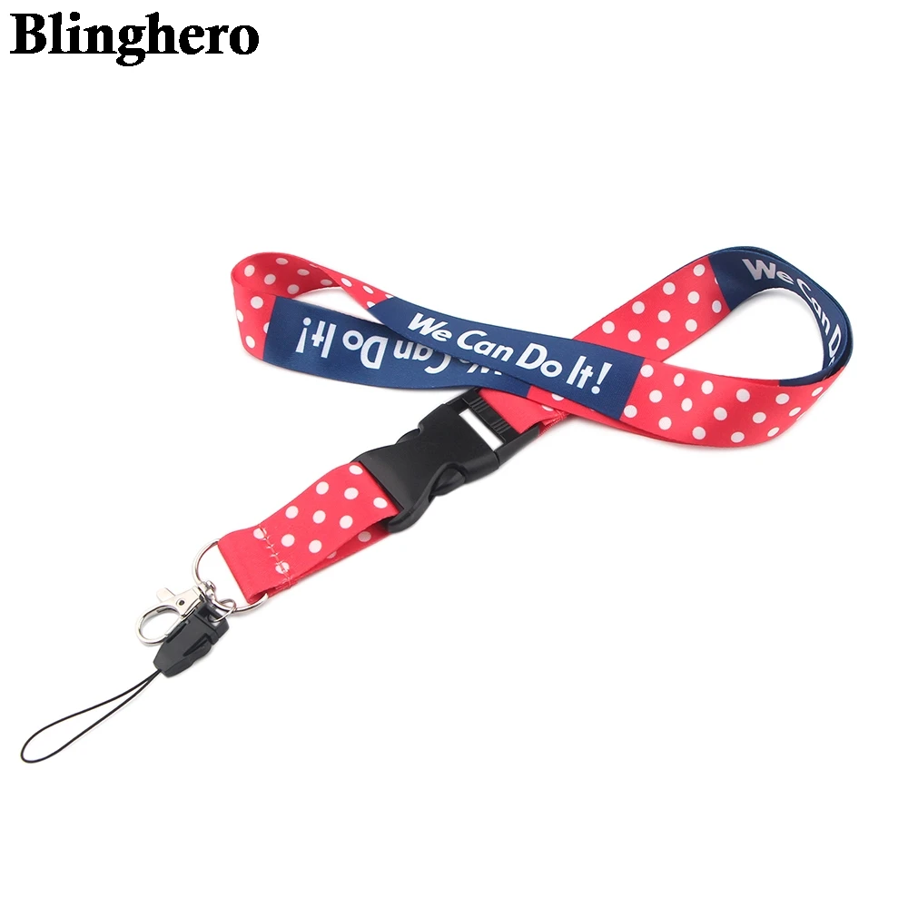

CA1526 We Can Do it Neck Strap Lanyard for Key ID Card Cell Phone Straps USB Badge Holder Hang Rope Lariat Lanyards