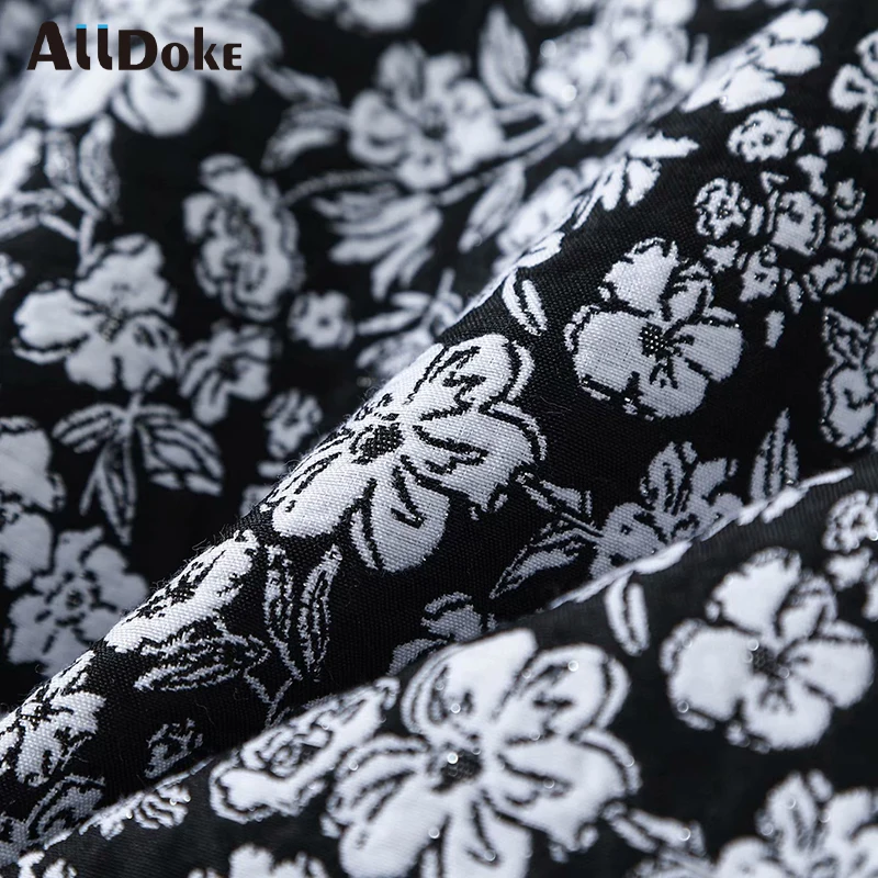 

ALLDOKE vintage floral print shorts women summer high waist casual embroidery black loose biker ol ladies shorts feminino