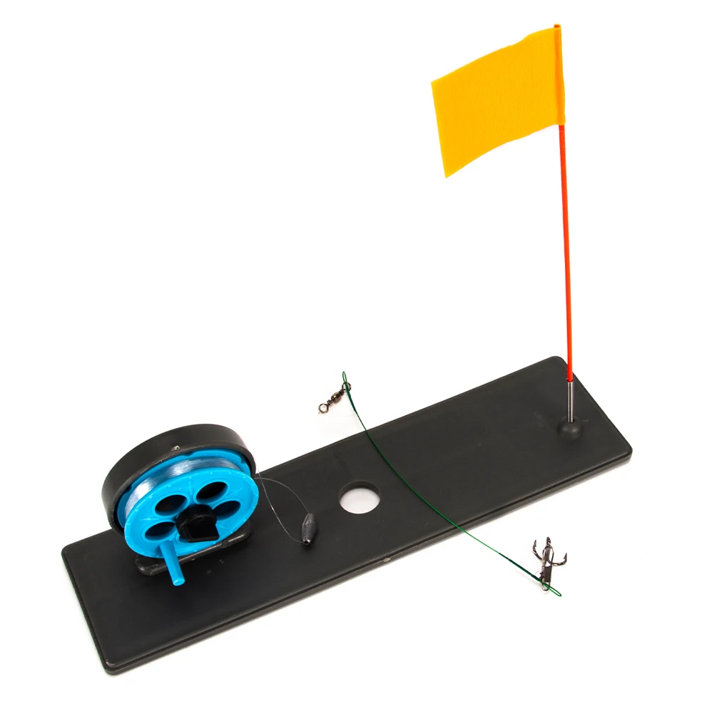 

Portable Mini Fishing Rod Tip-Up Orange Flag Marker Winter Ice Fishing Pole Flag Indicator Equipment Fishing Accessories Tackle