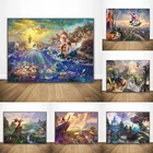 Disney сказочная сказка Король Лев Аладдин Русалка домашний декор холст живопись на стену художественные принты Микки Маус мультфильм плакат подарок