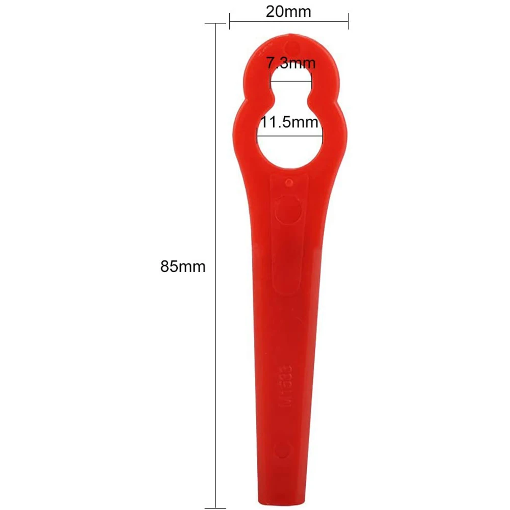 

100pcs Plastic Plastic Blade Pendants for Cordless Grass Trimmer Spare Blade Cutter for Garden Lawn Mower Replacement Tool