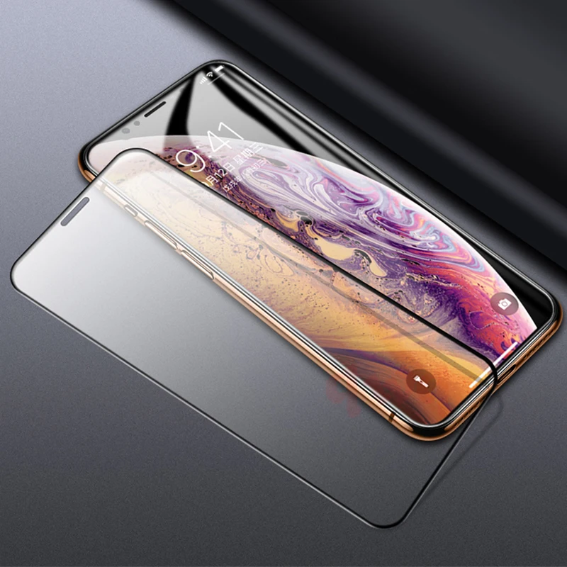 

New 10D Full Protective Glass For iPhone Xs X XR Tempered Glass Cover For iPhone Xs Max 7 8 6 Plus X Screen Protector Glass Film