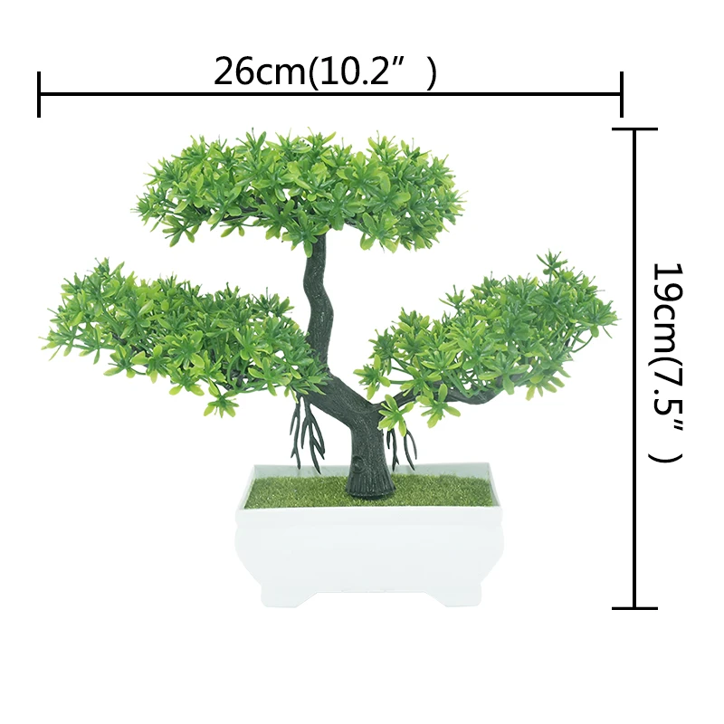 Искусственные растения бонсай пластиковое маленькое дерево ель горшок