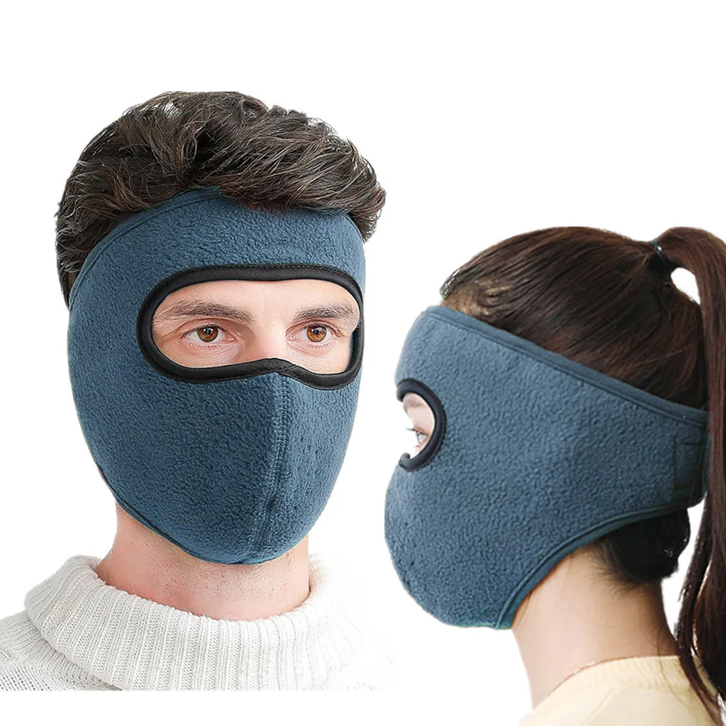 Маска для рта мужчин и женщин Мужская зимняя теплая маска флисовые наушники