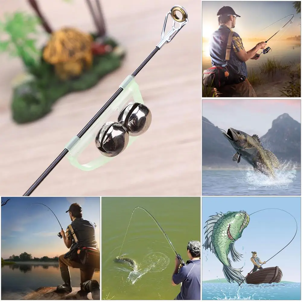 10 шт. флуоресцентный Удочка наконечник зажим твиновский колокол будильник