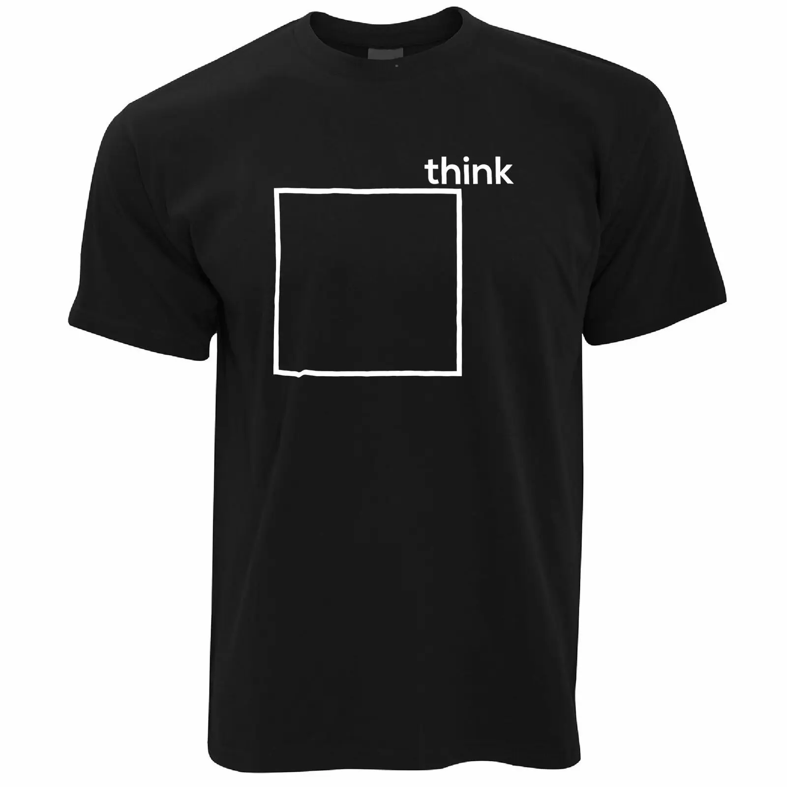 Новинка футболка Think Outside The Box Pun Joke Nerd Geek Графический подарок на день рождения