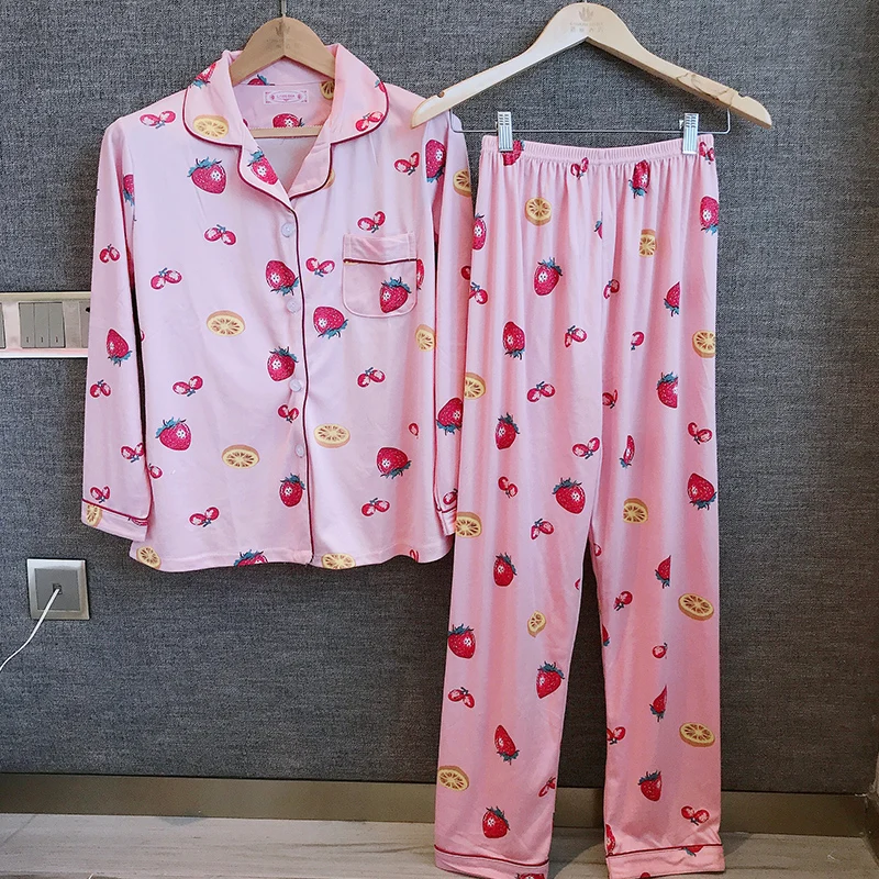 Комплект пижамный женский с длинным рукавом на осень/зиму|Комплекты пижам| |