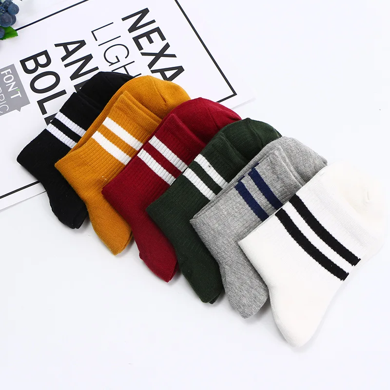 

Autumn Socks Women's Mid Tube Stockings Korean Preppy Style Student Sports Socks Casual Long Couple Socks for Men and Women