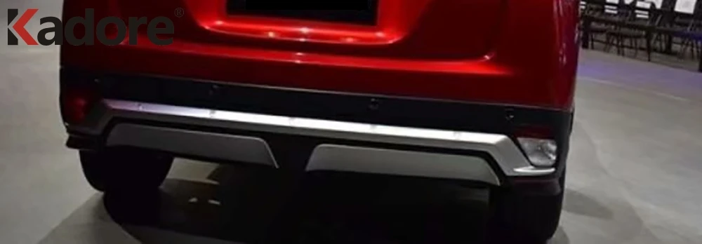 Накладка на задний бампер для Mitsubishi Eclipse Cross 2017 2018 2019 ABS матовая декоративная