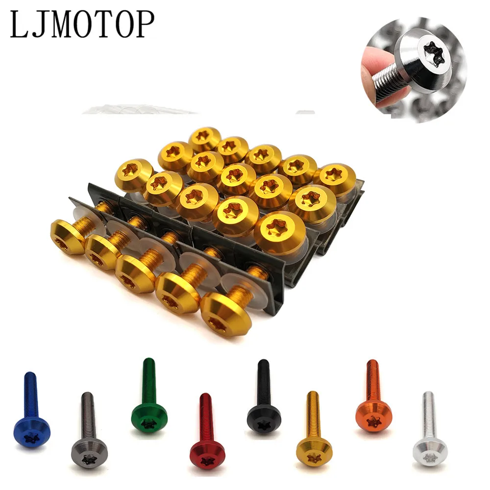20 шт. универсальные болты для обтекателя мотоцикла скутера M6 6 мм фиксатор