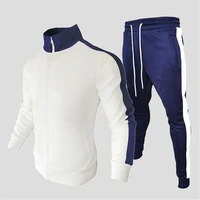 mens thin tracksuit 2 piece casual pants sweater jacket sweatsuit sport set
