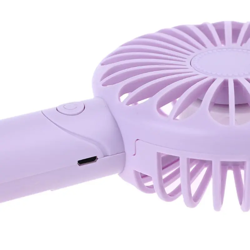 

USB or AAA Battery Powered Handheld Desk USB Fan with 3 Speed Cellphone Holder K92C