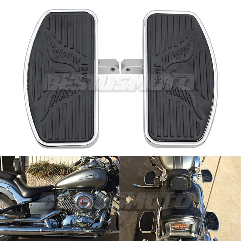 Motorcycle Rear Passenger Footboards Foot Pegs Rests Floorboards For Yamaha V-Star Dragstar 1100 XVS1100 DS1100 Classic