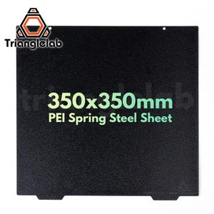 trianglelab 350 x 350 double sided textured pei spring steel sheet powder coated pei build plate 3d printer for abs petg free global shipping