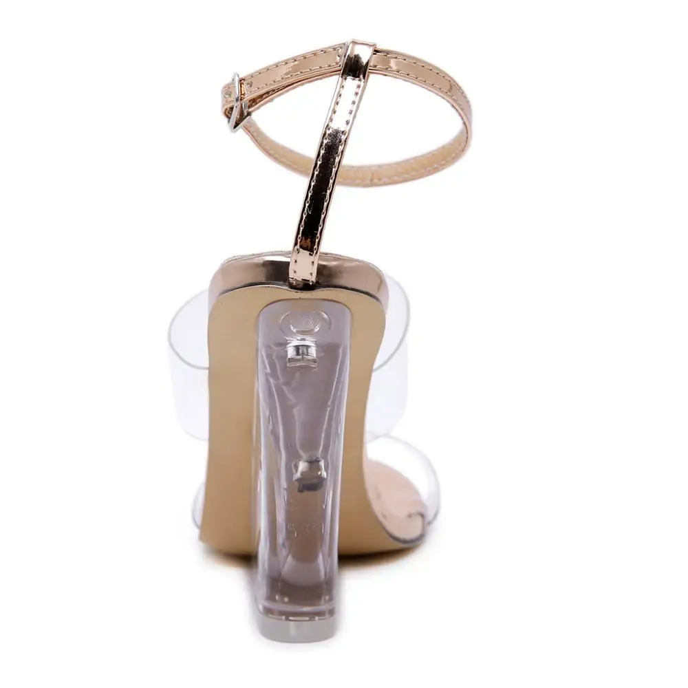 Женские босоножки Pzilae из ПВХ с открытым носком и ремешком на щиколотке