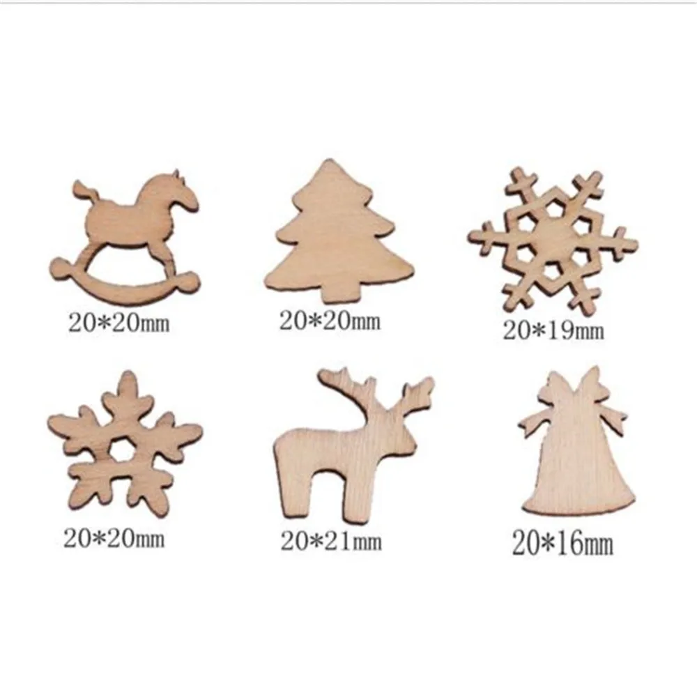 60 шт. деревянные снежинки для украшения ёлки|Флажки вымпелы и конфетти| |