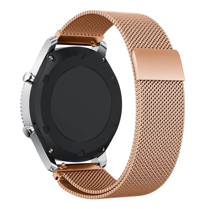 Миланская петля ремешок для часов samsung gear S3 Classic/S3 Frontier/galaxy watch 46 мм 42 мм Регулируемая нержавеющая сталь 22 мм 20 мм