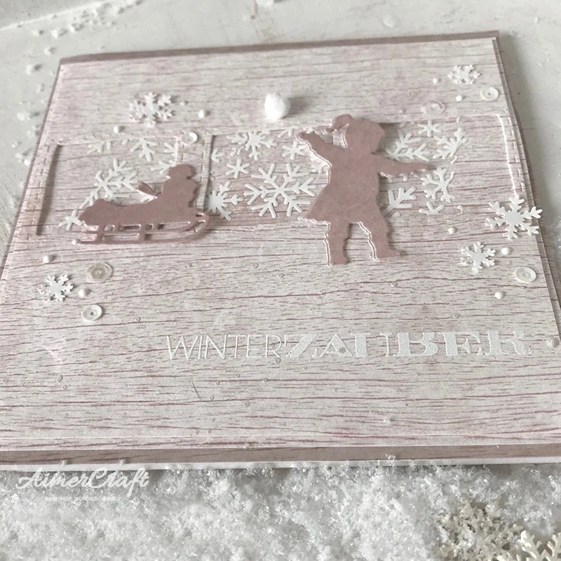 Металлические штампы для мальчиков и девочек со снежинками искусственное