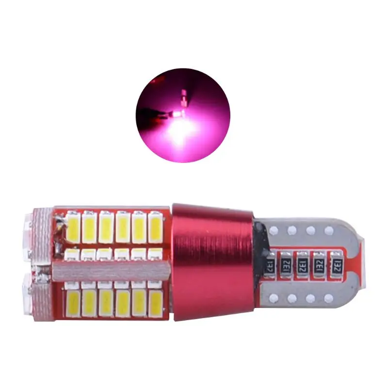 

2pcs T10 168 192 W5W 57SMD 3014 LED Canbus No Error Car Marker Light Parking Lamp 57smd Engine Wedge Bulb White/red/ pink/ice