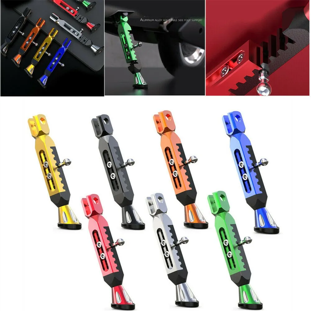 

Motorcycle Foot Side Stand CNC Rack Adjustable Leg Kickstand Universal Support Aluminum Alloy Accessories